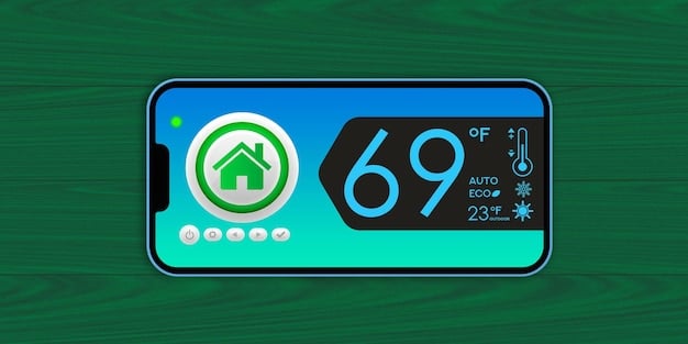 A close-up of a smart thermostat interface showing a graph of energy usage over the past week, highlighting periods of low and high consumption.