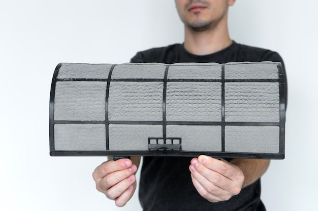 A person checking the filter of an air purifier to showcase the importance of maintenance and filter replacement for optimal performance.
