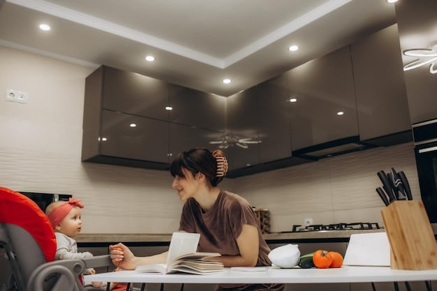 A modern kitchen featuring recessed lighting above the kitchen island. The lighting is bright and evenly distributed, highlighting the sleek countertops and cabinetry.